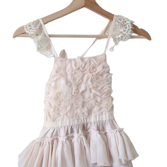 Dollcake Girls Dress Love Potion Ruffle Lace Party Tiered Pink White Size 6 RARE - Picture 6 of 10